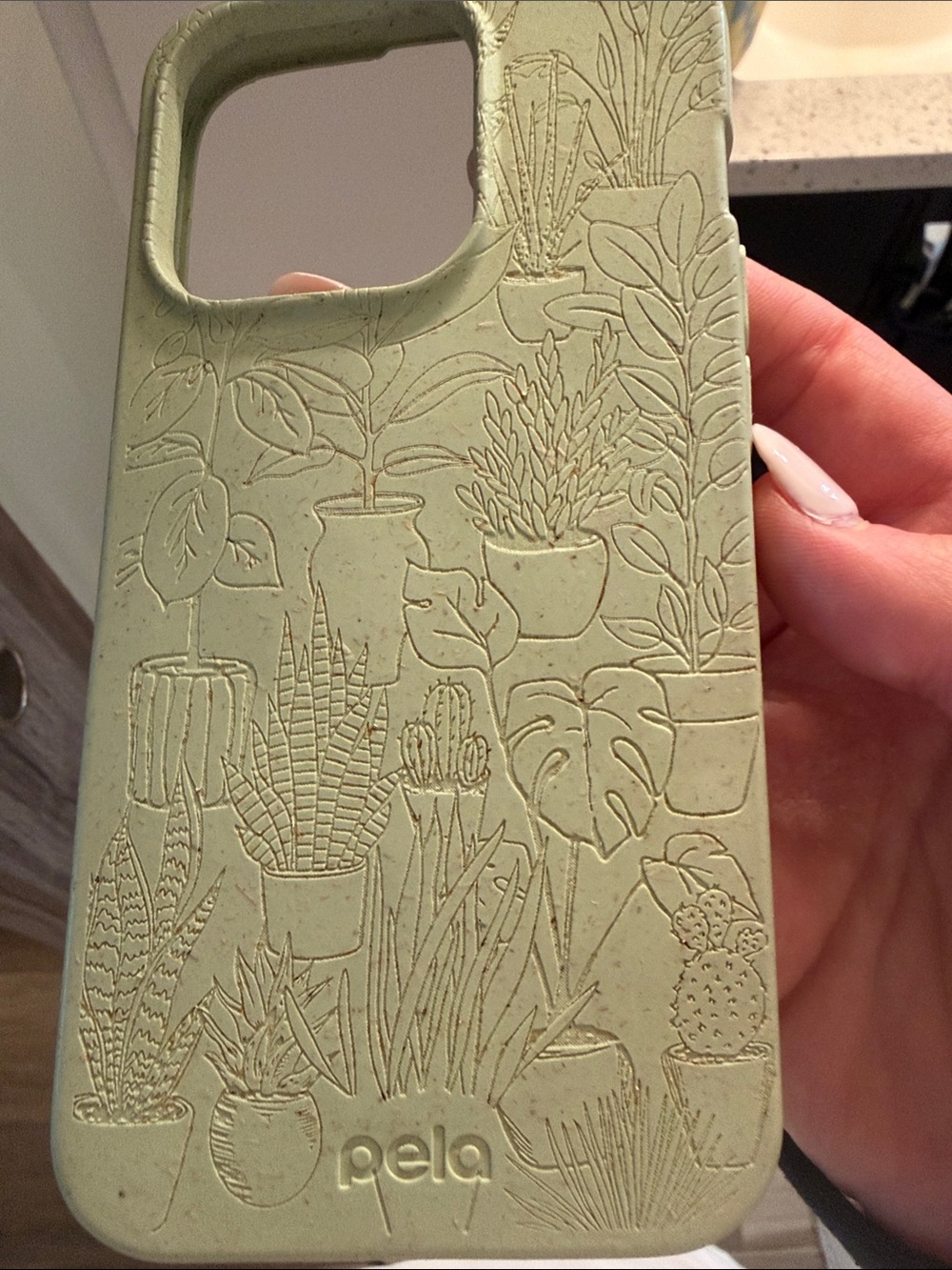 pela Green Plant Pattern Eco Phone Case